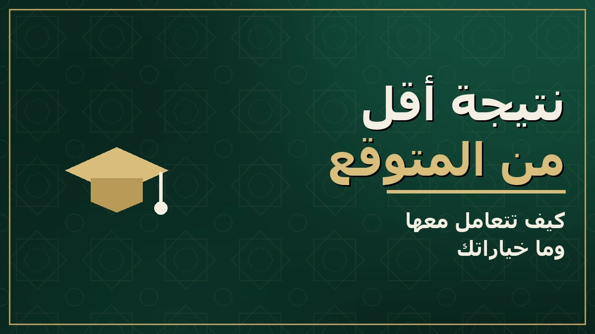 نصائح للتعامل مع نتيجة امتحانية أقل من المتوقع